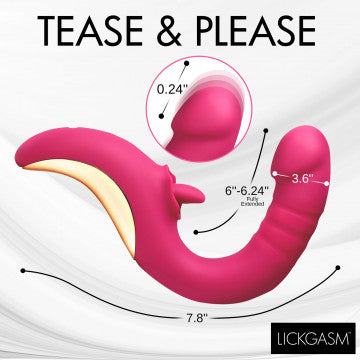 Tease & Please Thrusting & Licking Vibrator